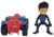 Spin Master Paw Patrol Ryder with ATV. Ryder is wearing black and blue scuba wet suit. The ATV is red with blue fenders with Paw Patrol logo on the front. The toys are for ages 3+.