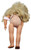 Our Generation 18" Blonde Curly Hair Girl Doll in Pink & Leopard Outfit - Stylish Adventure Companion, rear view showing long blonde curls, cloth body, and legs against a white background.