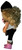 Our Generation 18" Blonde Curly Hair Girl Doll in Pink & Leopard Outfit - Stylish Adventure Companion, side view showing long blonde curls, a black hat with leopard-print trim, a pink and leopard-print top, black pants, and pink boots.