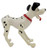 Disney 101 Dalmatians Pongo Toy Figure, white spotted Dalmatian figure with black ears and a red collar standing on a white background