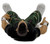 Jakks Pacific WWE Micro Aggression John Cena 2-Inch Action Figure (2006) - Collectible Toy for Ages 3+, miniature wrestler figure lying on his back with arms raised, wearing a black shirt, green camouflage pants, white sneakers, and wristbands