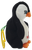 Wendy's Kids' Meal toy of a penguin plush clip-on toy from the Six Flags It's Playtime! series of toys for ages 3+. The penguin stands 4-inches tall and has Six Flags on stomach. The series contains 5 different toys representing Six Flags.