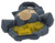 McDonald's Happy Meal Toy 2011 Rio: The Movie #8 Mauro (Loose)(Not Working), close-up of the loose gray-and-yellow Mauro character toy from Rio displayed against a white background.