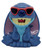 McDonald's Happy Meal Toy 2004 Lilo & Stitch The Series Play Doh #1 Rude Stitch (Figure Only), blue Stitch figure wearing red sunglasses with an open mouth and visible teeth, seated against a white background.