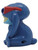 McDonald's Happy Meal Toy 2004 Lilo & Stitch The Series Play Doh #1 Rude Stitch (Figure Only), close-up side view of the blue Stitch figure with red sunglasses, seated with a playful grin against a white background.