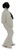 Applause 1996 Star Wars A New Hope Princess Leia 2.5" PVC Figure, side view of the white-robed Princess Leia figure with dark hair in her iconic buns, standing against a white background.