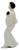 Applause 1996 Star Wars A New Hope Princess Leia 2.5" PVC Figure, side view of Princess Leia in her white gown with iconic dark hair buns, holding a black blaster against a white background.