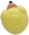 Disney 1984 Mickey Mouse Roly Poly Baby Toy Vintage Disney Wobble Toy, close-up underside view of the yellow rounded plastic base with Mickey Mouse’s brown shorts and black shoe visible against a white background.