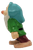 This charming vintage figure depicts Sleepy, one of Snow White’s beloved Seven Dwarfs, with his unmistakable drowsy expression, drooping eyelids, long white beard, and relaxed pose. He is dressed in a green tunic, turquoise-blue cap, burgundy pants, black belt, and tan shoes, capturing the distinctive personality of the famously tired dwarf.