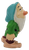 This charming vintage figure depicts Sleepy, one of Snow White’s beloved Seven Dwarfs, with his unmistakable drowsy expression, drooping eyelids, long white beard, and relaxed pose. He is dressed in a green tunic, turquoise-blue cap, burgundy pants, black belt, and tan shoes, capturing the distinctive personality of the famously tired dwarf.