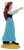 Ariel in her human form. She features her recognizable long red hair and wears a light blue full-length dress with pale blue sleeves, dark bodice, and dark shoes. Ariel stands on a gold-colored oval display base with one hand raised, creating an attractive character pose for display.