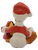 Vintage Applause Disney Donald Duck dressed as Santa opening a red and yellow Christmas present with a chipmunk inside PVC figurine