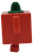 2012 Arby’s Mr. Strong Kids Meal toy with red square body, flexed arms, and green hat