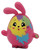 McDonald's Happy Meal Toy 2020 Pikmi Pops #6 Ebby the Bunny (Loose), colorful pink bunny toy with upright ears, a yellow face, and purple, green, and blue accents shown against a white background.