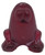 McDonald's Happy Meal Toy 2000 Monster Crazy Bones #3 Eggy Figure Red Jelly (Loose), translucent dark red jelly-like figure with large eyes and squat feet shown against a white background.