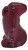 McDonald's Happy Meal Toy 2000 Monster Crazy Bones #3 Eggy Figure Red Jelly (Loose), translucent dark red jelly plastic figure shown from the side against a white background.