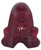 McDonald's Happy Meal Toy 2000 Monster Crazy Bones #3 Eggy Figure Red Jelly (Loose), translucent dark red jelly figure shown from the back against a white background.
