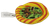 Side view of striped Scooby-Doo Spooky Flyer soft cloth disc