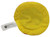 Kellogg’s 2002 Scooby-Doo! Spooky Flyer Cloth Disc Cereal Premium, yellow fabric flying disc shown from the back with a sewn circular center and attached Warner Bros. tag