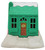 Barbie McDonald's Happy Meal Toy 1995 Totally Toy Holiday #3 Polly Pocket Playset (Loose), green miniature Polly Pocket house with a snow-covered roof and white snowy base, shown against a plain white background.