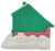 Barbie McDonald's Happy Meal Toy 1995 Totally Toy Holiday #3 Polly Pocket Playset (Loose), close-up of the vintage playset showing a green ridged roof, pink building, and white snow-covered base on a plain background.