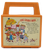 Fisher-Price Candy Man music box rear label showing a candy wagon, three children, two dogs and ©1978 markings.