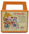 Fisher-Price Vintage Fisher-Price #790 The Candy Man Tote-A-Tune Music Box Radio, orange handled vintage music box featuring colorful Candy Man illustrations and song lyrics on the front