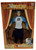 Living Toyz 2000 NSYNC Justin Timberlake Collectible Marionette Doll by Living Toyz, boxed collectible marionette wearing a blue-and-white number 21 shirt and dark pants, displayed behind theater-style curtains with NSYNC and Justin Timberlake branding.