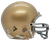 Riddell Notre Dame gold mini football helmet with gray face mask and white chin strap
