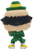 Rear view of Notre Dame Leprechaun Funko Pop figure with green coat tails