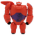Front view of Bandai Armored Baymax Hatch ’n Heroes figure with red armor and purple torso detailing.