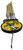 1996 Notre Dame Fighting Irish Wind Chime – 9" Resin Leprechaun Decor, yellow and green resin wind chime featuring the Notre Dame leprechaun logo, four metal chimes, and a hanging pull cord