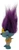 McDonald's Happy Meal Toy 2020 Trolls World Tour #3 Party Branch (Loose), side view of the teal troll toy wearing a yellow outfit and yellow cap, with tall purple hair