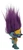McDonald's Happy Meal Toy 2020 Trolls World Tour #3 Party Branch (Loose), blue Trolls character figurine with tall purple hair and a yellow visor, shown in profile on a white background.