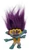 McDonald's Happy Meal Toy 2020 Trolls World Tour #3 Party Branch (Loose), teal Branch figure with tall purple hair, yellow heart-shaped glasses, and arms outstretched on a white background.