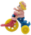 McDonald's Happy Meal Toy of Baby Miss Piggy riding on an old-fashioned three-wheeled bike (tricycle) with a large front wheel for ages 1+.