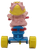 McDonald's Happy Meal Toy of Baby Miss Piggy riding on an old-fashioned three-wheeled bike (tricycle) with a large front wheel for ages 1+.