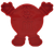 Red M&M's character plastic cookie cutter with molded face and logo