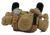 Overhead view of Desert Army military figure showing tan helmet and molded tactical equipment