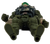 Bottom view of Chap Mei Soldier Force Green Beret figure showing military boot soles