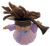 Top view of 1994 Cabbage Patch Kids Mimi Kristina showing brown yarn hair, halo and horn