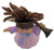 1994 McDonald's Happy Meal Cabbage Patch Kids Mimi Kristina Christmas Angel 3.5" Figure, close-up of the purple-and-pink angel doll with brown yarn hair and a dark trumpet against a white background.