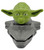 McDonald's 2021 Star Wars Yoda Jedi Disc Launcher #3 – Missing Discs, green Yoda head mounted on a gray plastic disc launcher toy, shown without discs on a white background.