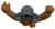2010 McDonald’s Hot Wheels Battle Force 5 Captain Kalus 1.75-inch Figure Only, brown and gray character figure with arms raised, shown from the front against a white background.