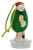 Side view of Green M&M Christmas figure wearing a Santa hat