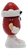 Opposite side of Red M&M’s Santa container showing white glove and sneaker details
