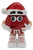Red M&M’s Christmas candy container wearing a Santa hat, white gloves, and white sneakers