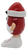 Side view of Red M&M’s Santa candy dispenser showing character body and oversized shoes