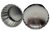 Open cupcake tin showing empty metal interior and underside of lid