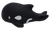 Black-and-white killer whale orca squeeze toy side view